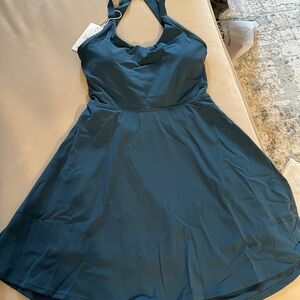 Halara Backless Twist Flare Mini Dress